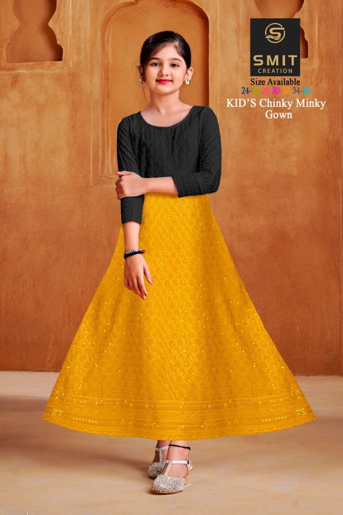 CHINKY MINKY Festive Wear Wholesale Kids Gown Collection